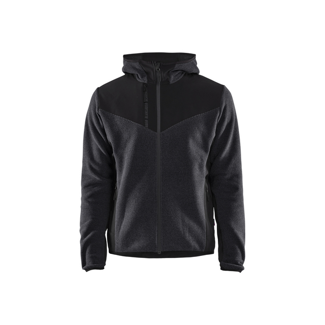 JACKA 5940 2536 STICKAD MED SOFTSHELL ANTRACITGRÅ/SVA 4XL
