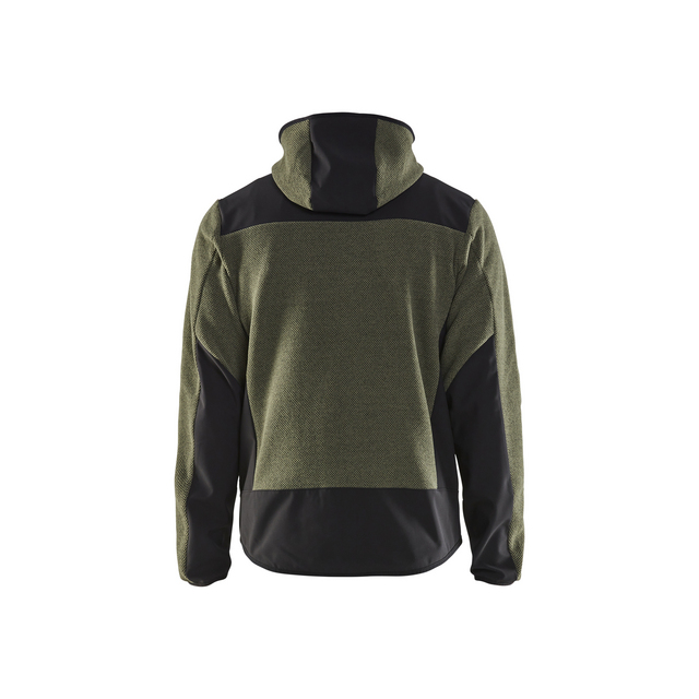 JACKA 5940 2536 STICKAD MED SOFTSHELL HÖSTGRÖN/SVART S