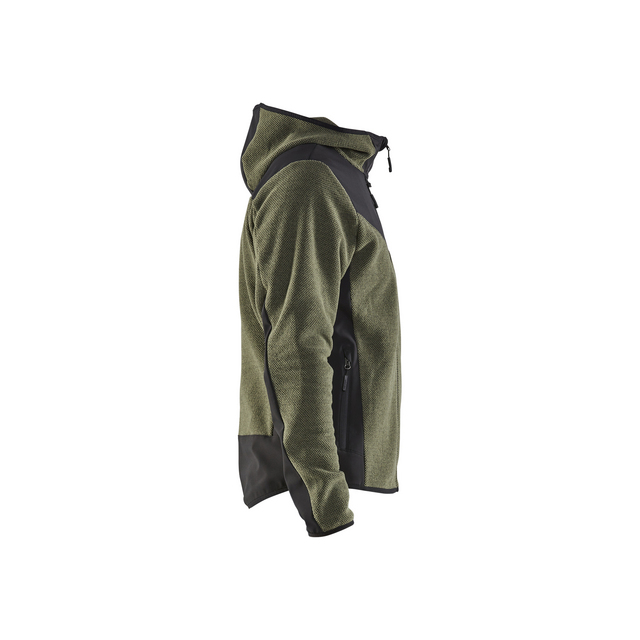 JACKA 5940 2536 STICKAD MED SOFTSHELL HÖSTGRÖN/SVART S