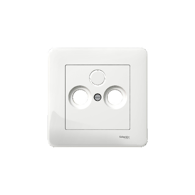 ANTENNUTTAG CENTRUM PLATTA R/TV/SAT EXXACT VIT | Beijerbygg Byggmaterial