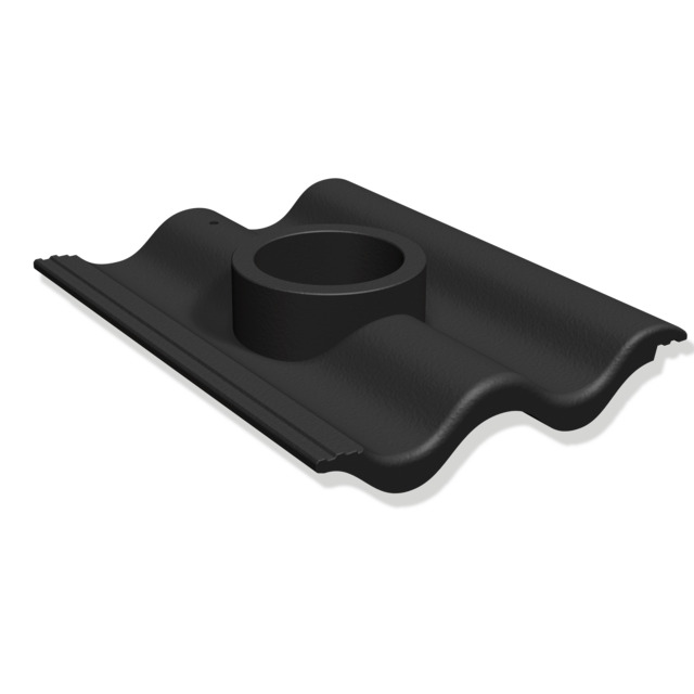 BETONGDEL AVLOPPSLUFTARE SVART GENOMFÖRING CANDOR