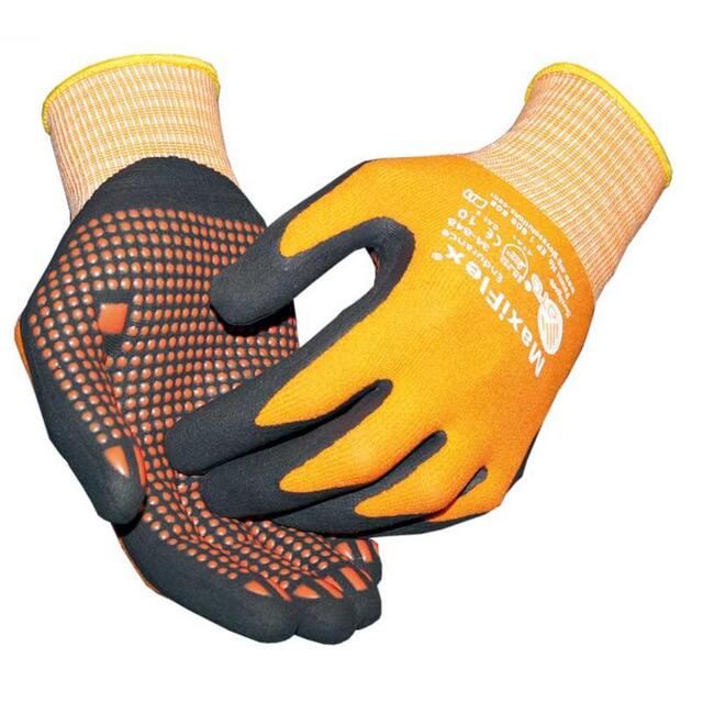 HANDSKE MAXIFLEX ENDURANCE S8 ORANGE NITRIL M NOPPOR 34-848 | Beijerbygg Byggmaterial