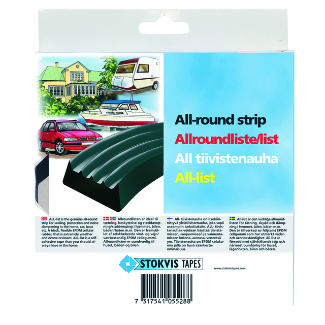 ALL-LIST SVART 10X5MMX5M