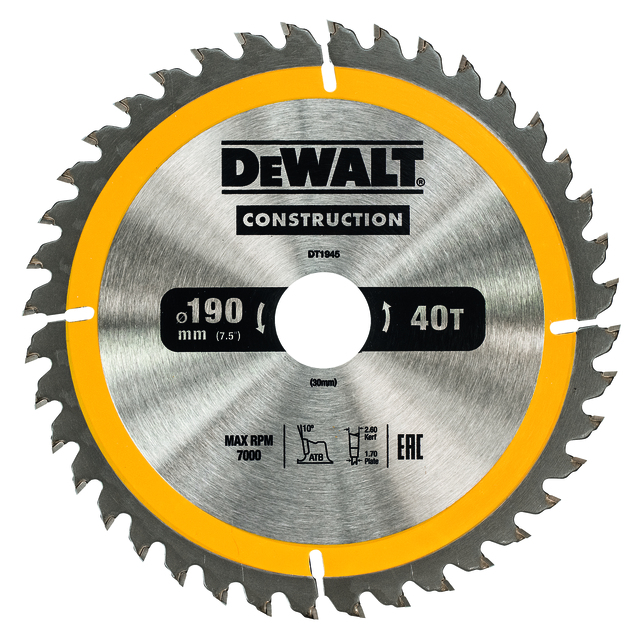 CIRKELSÅGKLINGA 40T 190X30MM DT1945