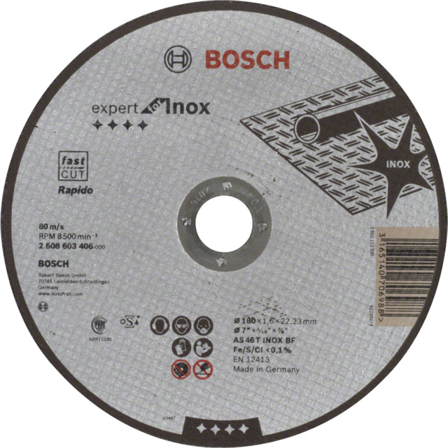 KAPSKIVA INOX 180X1,6MM TILL VINKELSLIP | Beijerbygg Byggmaterial