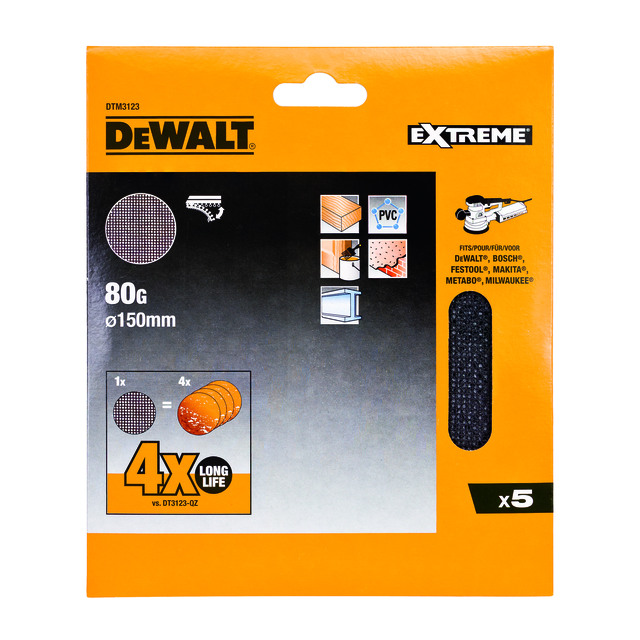 SLIPNÄT 150MM 80KORN EXCENTERSLIP DTM3123