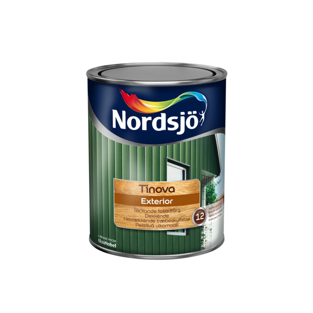 TÄCKFÄRG TINOVA 337 SVART 1L EXTERIOR VÄGGFÄRG