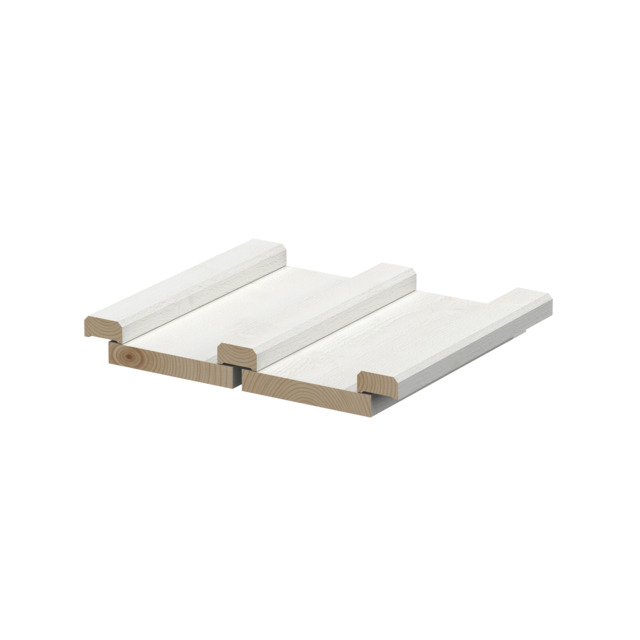 22X45 LOCKLÄKT 5,4M MELLAN VIT FASAD GRAN G4-2 RAW