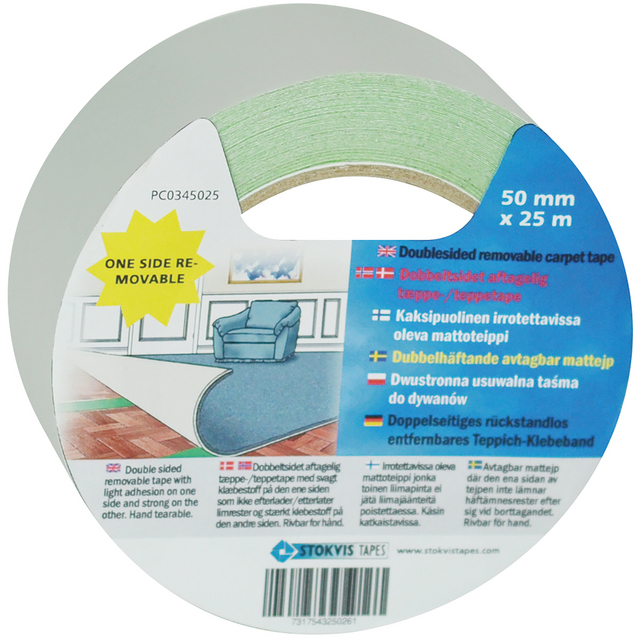 MATTEJP AVTAGBAR 50MMX25MET HÖGHÄFTANDE/LÅGHÄFTANDE | Beijerbygg Byggmaterial