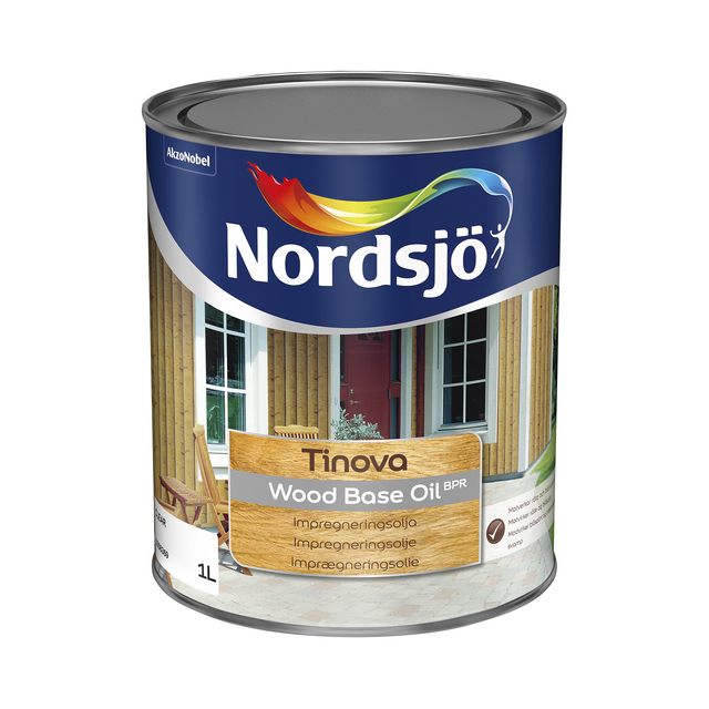 GRUNDOLJA TINOVA WOOD BASE OILBPR NORDSJÖ UTOMHUS 10L | Beijerbygg Byggmaterial