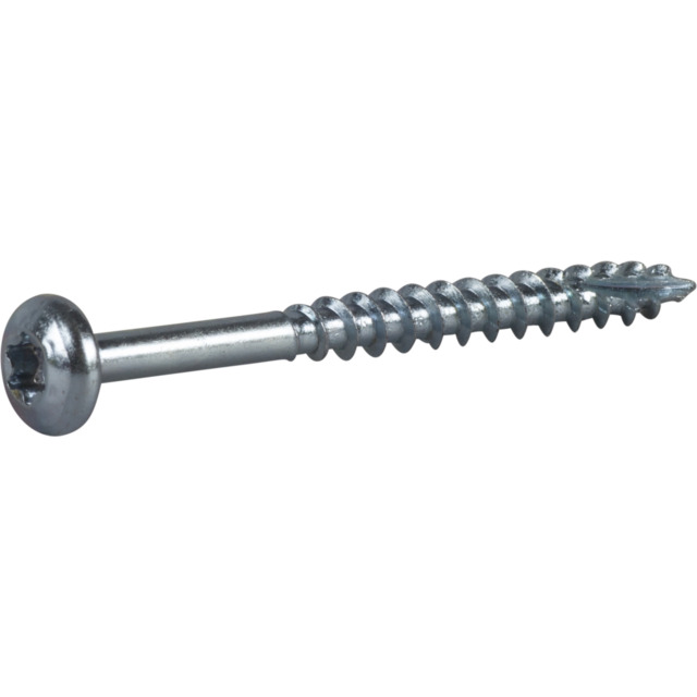 TRÄSKRUV ESSDRIVE KULLRIG SKALLE FZB 4X45MM