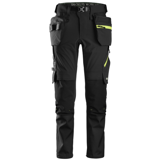 BYXA + HF SOFTSHELL FW SVART/NEONGULT 148