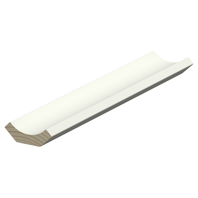 15X43 HÅLKÄLSLIST VIT L=2,4M TÄCKER 30MM FURU RAW (10)