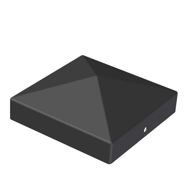 STOLPLOCK SVART 136X136MM