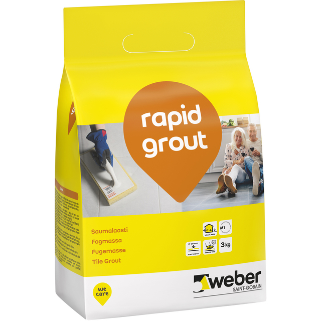 FOGMASSA RAPID 16 GRÅ 3KG GROUT | Beijerbygg Byggmaterial