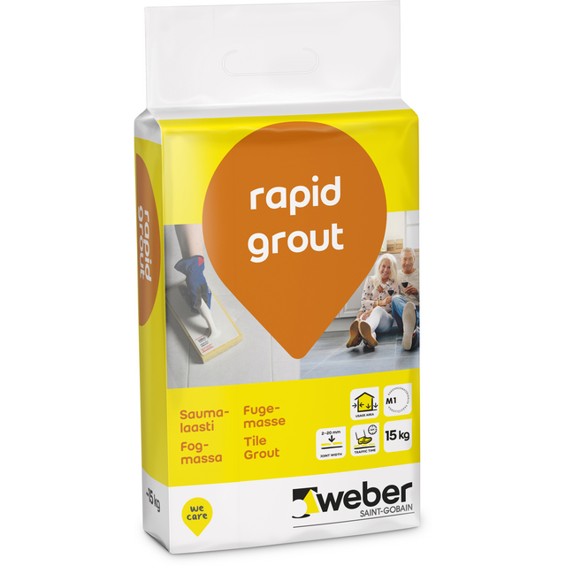 FOGMASSA RAPID 16 GRÅ 15KG GROUT | Beijerbygg Byggmaterial