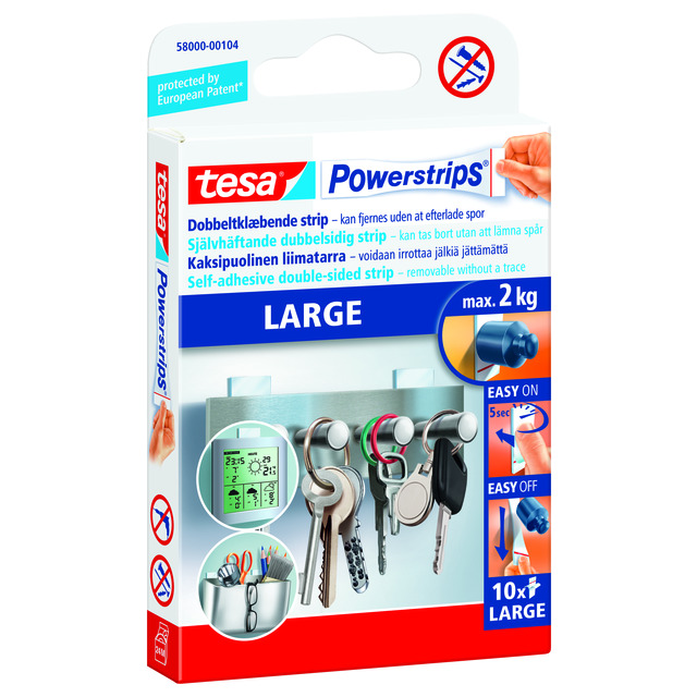 DUBBELHÄFTANDE POWERSTRIPS 58000 TESA LARGE