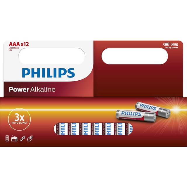 BATTERI LR03 AAA 12P POWERALKA POWERALKALINE | Beijerbygg Byggmaterial