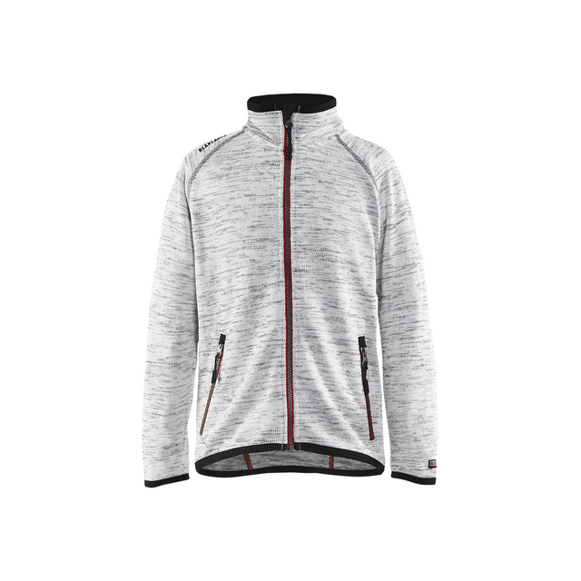 JACKA 9190 2119 STICKAD LIMITE BARN GRÅMELANGE/RÖD 134/140 | Beijerbygg Byggmaterial