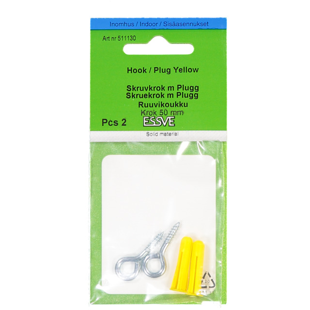 SKRUVKROK 50MM M PLUGG TP1 2ST               (1) 2105200