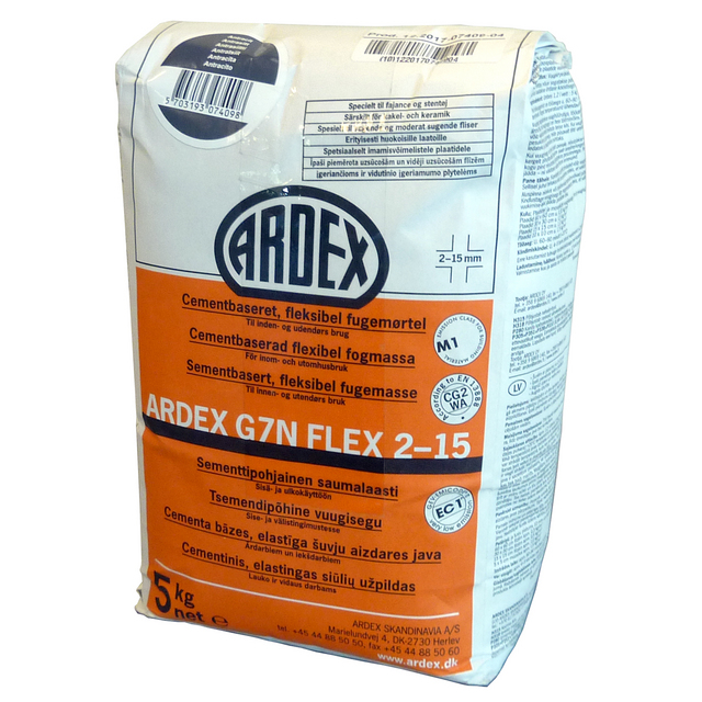 KLINKERFOG ARDEX G7N FLEX 2-15 ANTRACIT 5KG | Beijerbygg Byggmaterial