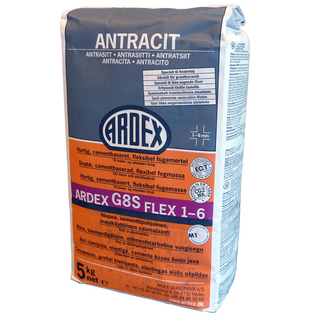 FOG G8S ANTRACIT 5KG ARDEX 1-6MM SNABB GOLV/VÄGG | Beijerbygg Byggmaterial