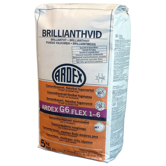 FOG KAKEL G6 FLEX BRILL-VIT 5K ARDEX 1-6MM BRILLIANTVIT | Beijerbygg Byggmaterial