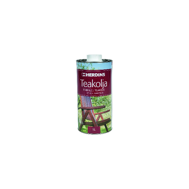 TEAKOLJA HERDINS UTOMHUS 1L | Beijerbygg Byggmaterial