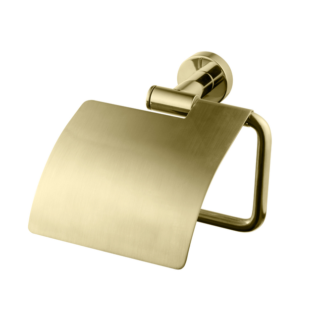 Produktbild föreställande artikeln TOALETTPAPPERSHÅLLARE TA236 MED LOCK HONEY GOLD från kategorin Badrumstillbehör