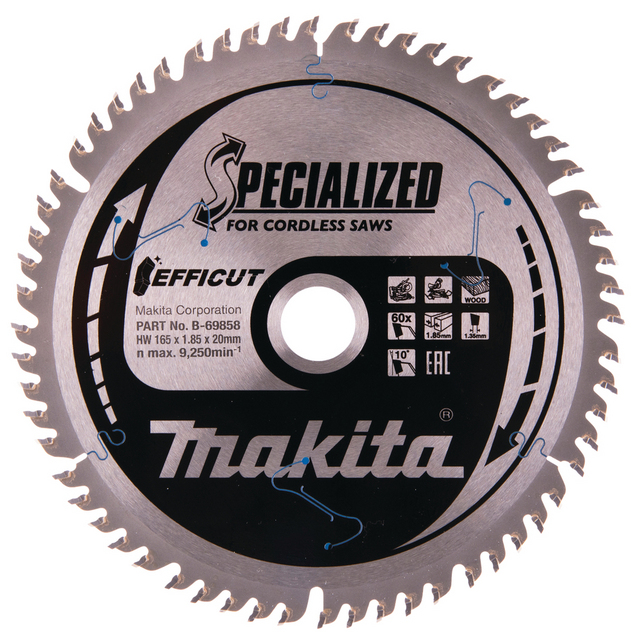 SÅGKLINGA B-69864 MAKITA EFFICUT TRÄ 165X20X60T