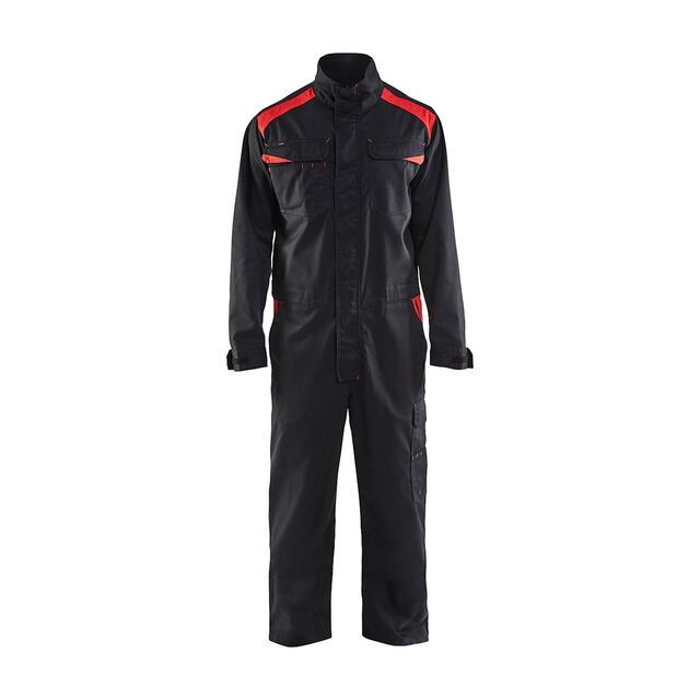 INDUSTRIOVERALL 6054 1800 SVART/RÖD C48 | Beijerbygg Byggmaterial