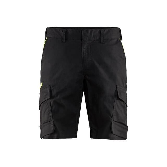 INDUSTRISHORTS 1446 1832 STRETCH SVART/VARSELGUL C64 | Beijerbygg Byggmaterial