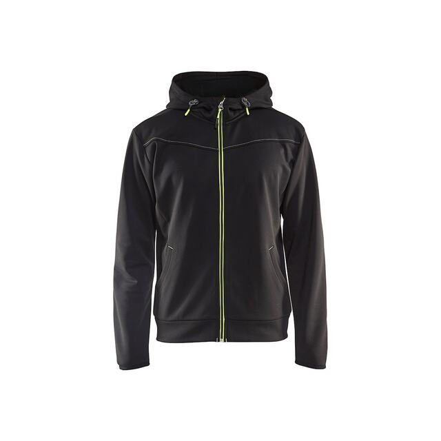 LUVTRÖJA 3363 2526 DRAGKEDJA SVART/VARSELGUL XXXL | Beijerbygg Byggmaterial