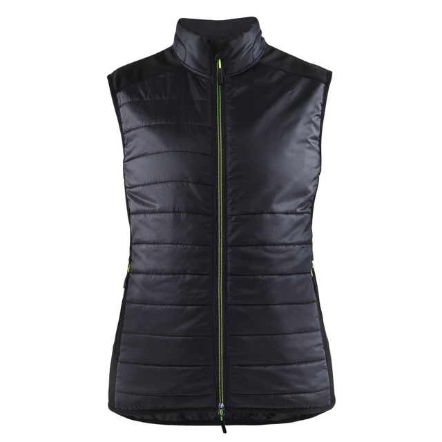 VÄST 3864 2030 VARMFODRAD DAM SVART/VARSELGUL M | Beijerbygg Byggmaterial