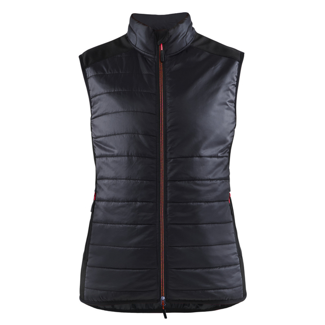 VÄST 3864 2030 VARMFODRAD DAM SVART/RÖD S | Beijerbygg Byggmaterial