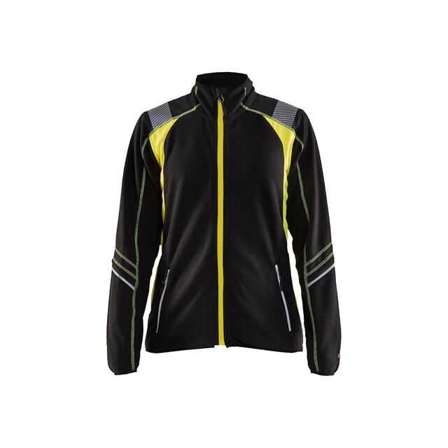 MICROFLEECEJACKA 4973 1010 DAM SVART/VARSELGUL L | Beijerbygg Byggmaterial