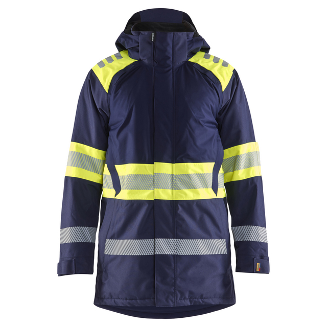 VINTERPARKAS 4485 1977 VARSEL MARINBLÅ/VARSELGUL 4XL | Beijerbygg Byggmaterial