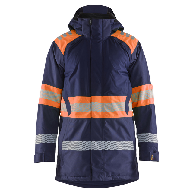 VINTERPARKAS 4485 1977 VARSEL MARINBLÅ/VARSELORANGE L | Beijerbygg Byggmaterial
