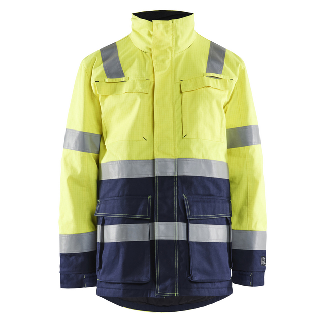VINTERPARKAS 4467 1514 FLAMSKY VARSELGUL/MARINBLÅ 4XL | Beijerbygg Byggmaterial
