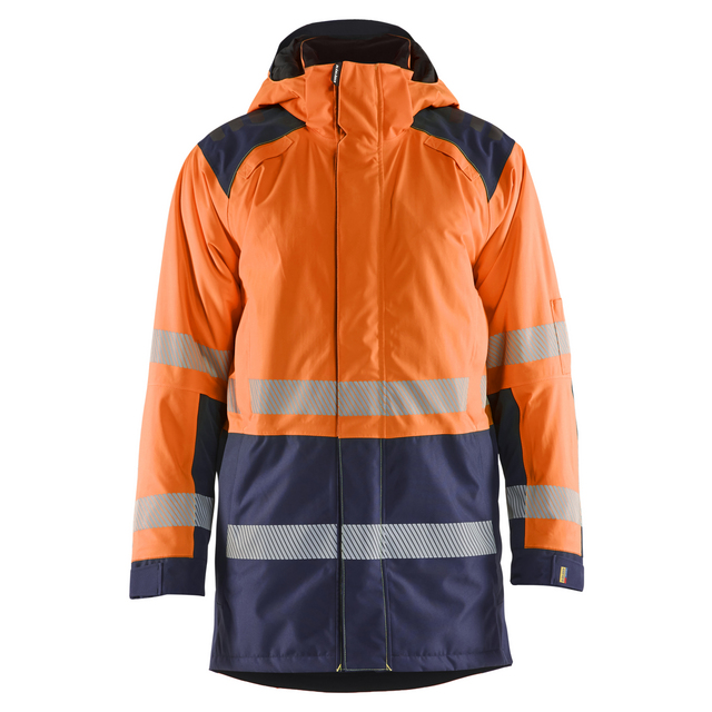 VINTERPARKAS 4457 1987 VARSEL VARSELORANGE/MARINBLÅ XL | Beijerbygg Byggmaterial
