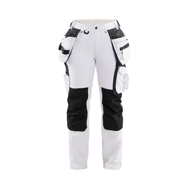 MÅLARBYXA 4-VÄGSSTRETCH DAM 7179 1645 VIT/MÖRKGRÅ D24 | Beijerbygg Byggmaterial