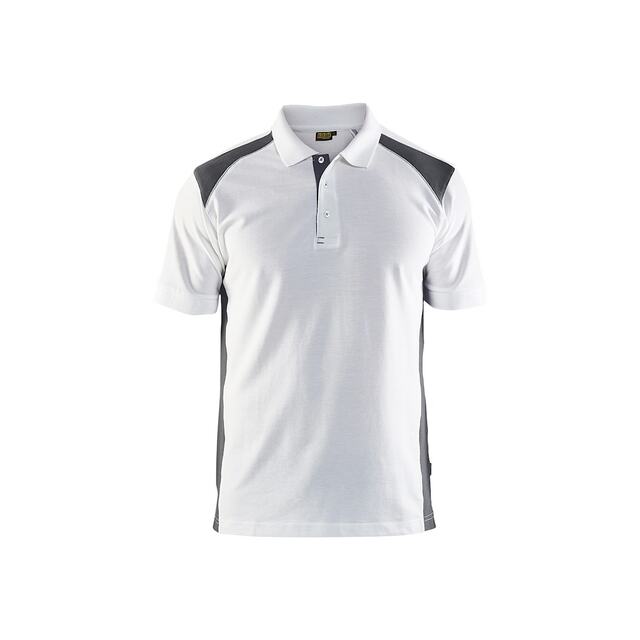 PIKÉTRÖJA 3324 1050 VIT/MÖRKGRÅ XXXL | Beijerbygg Byggmaterial