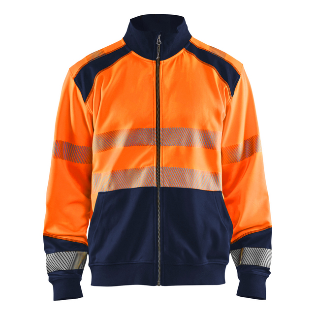 VARSELTRÖJA 3558 2528 DRAGKEDJ VARSELORANGE/MARINBLÅ XXXL | Beijerbygg Byggmaterial