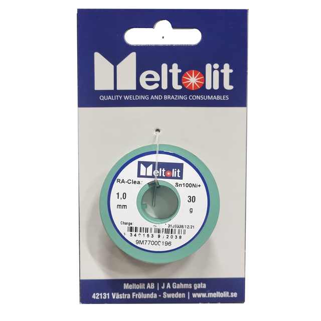 LÖDTRÅD MELTOLIT SN100NI+ RA CLEAR 1MM 100G | Beijerbygg Byggmaterial