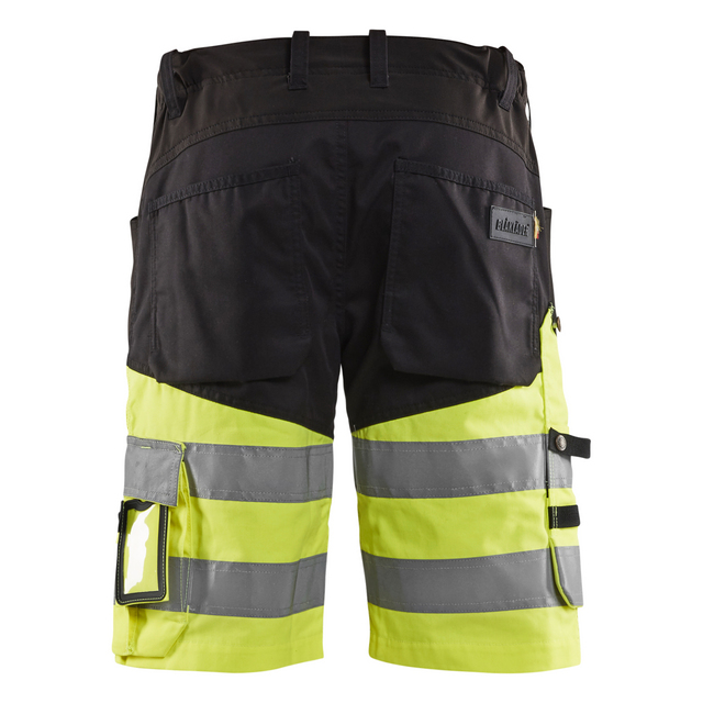 Produktbild föreställande artikeln VARSELSHORTS 1541 1811 STRETCH UTAN SPIKFICKOR SVART/GUL C46 från kategorin Varselbyxor