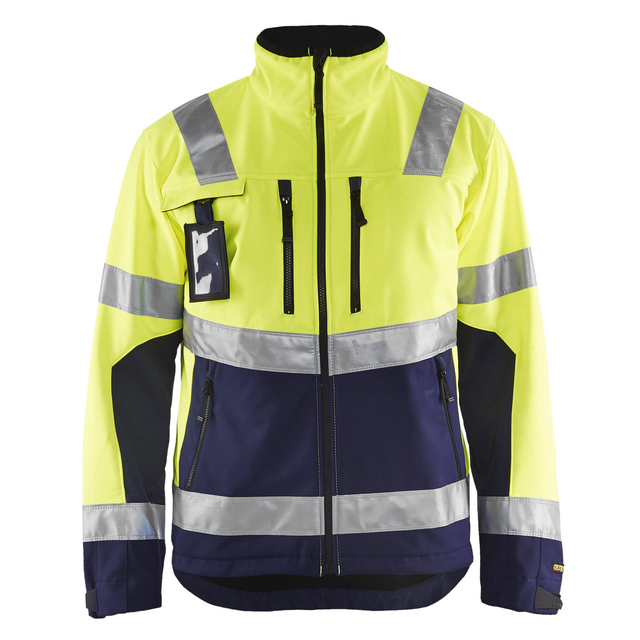 VARSELJACKA 4900 2517 SOFTSHELL VGUL/MARINBLÅ XXL | Beijerbygg Byggmaterial