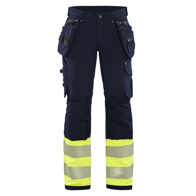 VARSELBYXA 4-VÄGSSTRETCH DAM 7193 1642 MARIN/VARSELGUL D22 | Beijerbygg Byggmaterial