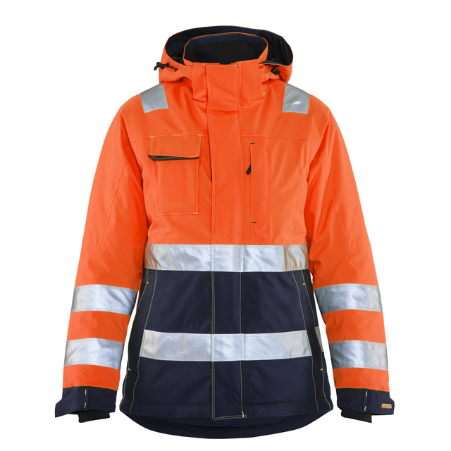 VARSELJACKA 4872 1987 VINTER DAM VARSELORANGE/MARINBLÅ S | Beijerbygg Byggmaterial