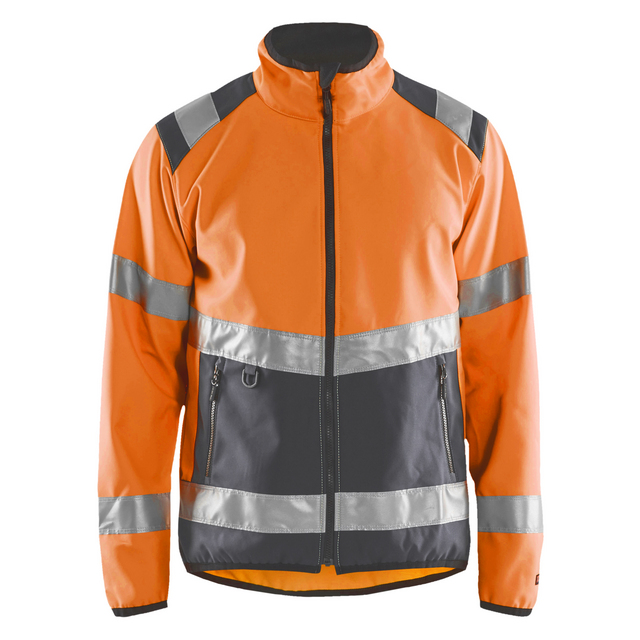 VARSELJACKA 4877 2516 SOFTSHEL VARSELORANGE/MELLANGRÅ XXXL | Beijerbygg Byggmaterial