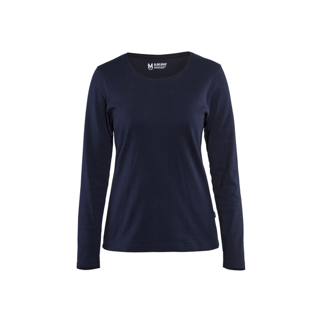 T-SHIRT 3301 1032 LÅNGÄRMAD DAM MARINBLÅ XS | Beijerbygg Byggmaterial